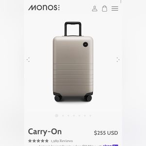 Monos Carry-On Rollerbag - Desert Taupe